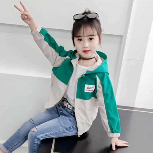 ZERONGZHIYI Girls' Windbreakers