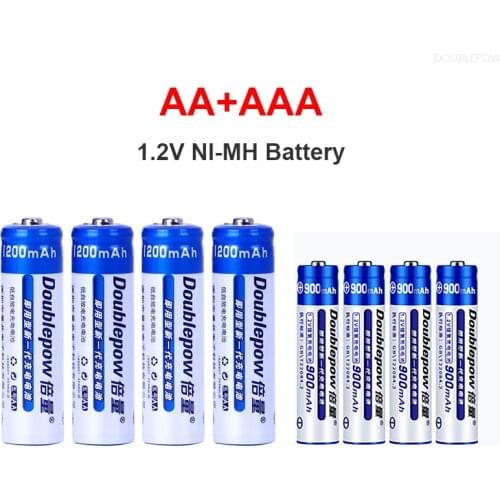 NEW AA+AAA rechargeable NI-MH battery 1.2V AA1200mah/AAA 900mah battery for Toy thermometer mouse calculator batteries