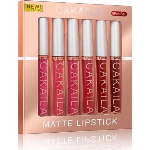 CAKAILA 18 COLORS Lipstick Velvet Matte Liquid Lipstick Nude Glaze Lips Makeup Lasting Non-stick Waterproof Labiales Cosmetics