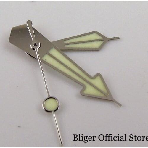 Silver/Rose Gold Watch Hand Needles Green Luminous fit NH35A NH36A 7S26 4R35 4R36 Movement