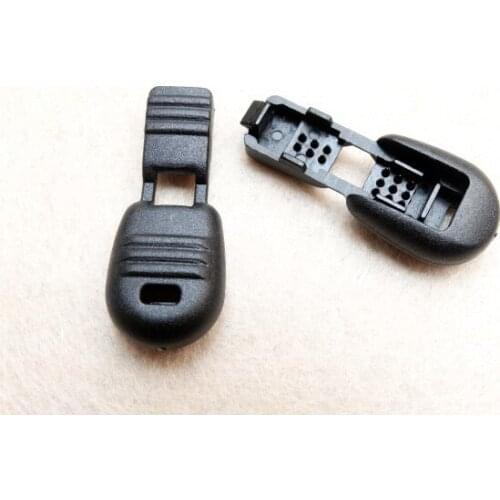 20pcs/lot Black Plastic Cord Ends Zipper Pull Cord Lock Stopper For Paracord Sportswear Backpack Garment