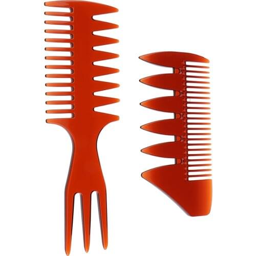 Double-sided Hair Stylists Professional Styling Combs for All Hair Types - 2 Styles