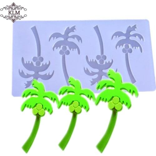 KLM coconut tree type silicone mold DIY chocolate tool for cake decoration epoxy resin mold crafts silicone baking mold fondant
