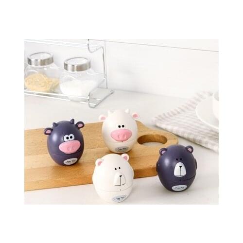Cute animal model kitchen timer mechanical alarm clock without battery reminders timer 7.8*7.2CM free shipping