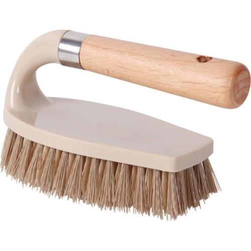 Cleaning Brush Multifunctional Wooden laundry Brushing Shoe Durable Wooden Handle Stiff Bristles Sturdy Scrub Brush For Bathroom