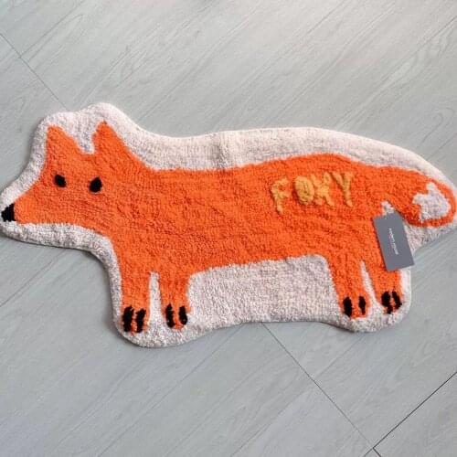 Cartoon Shape Cotton Chenille Floor Mat rugs Door Soft Carpet Non-slip Bathroom Carpet Floor Door Mat Floor Door Mats rug