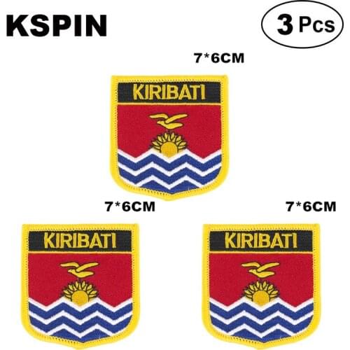 Kiribati Shiled Shape flag patches national flag patches for Cothing DIY Decoration
