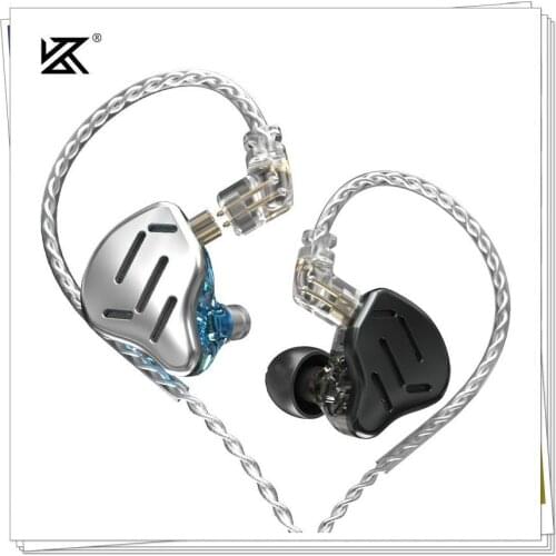 KZ ZAX Headset 16 Units HIFI Bass In Ear Monitor Hybrid Technology Earphones Noise Cancelling Earbuds 7BA+1DD Sports Headphones
