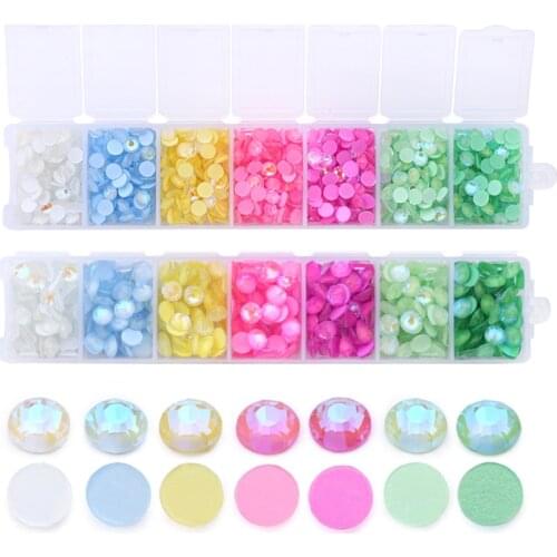 New Color Fluorescence AB Nail Rhinestones Glitter Luminous Noctilucent Color Glass Gem 3D Charm Flatback Strass Art Decorations