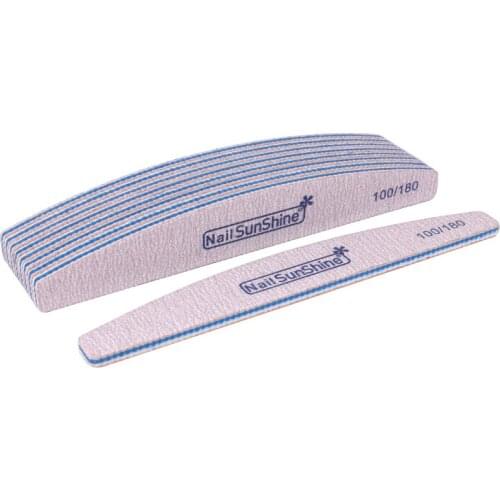 7pcs/lot Boat Nail File 100/180 Grit Buffes For Gel Nails Gray Sandpaper Blue inside Nail Sanding Files Manicure Tools Set