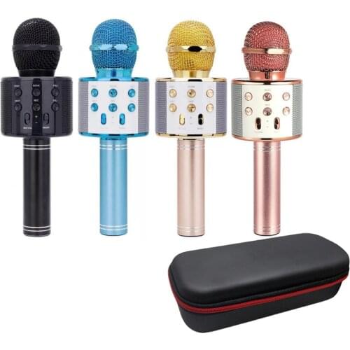 Besegad Portable Wireless Bluetooth Karaoke Microphone Built-in Speaker with Carrying Bag for iOS Android wireless microphone
