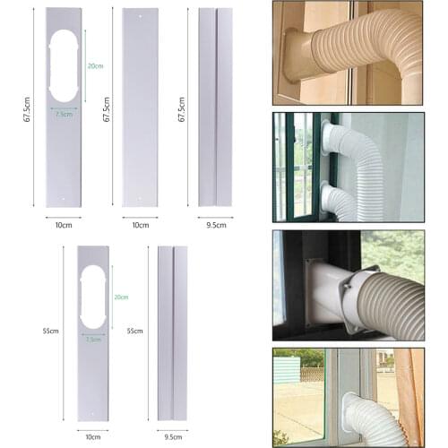 Portable Air Conditioner Window Vent Kit, Adjustable Window Slide Kit Plate for Exhaust Hose Air Conditioner Accessories
