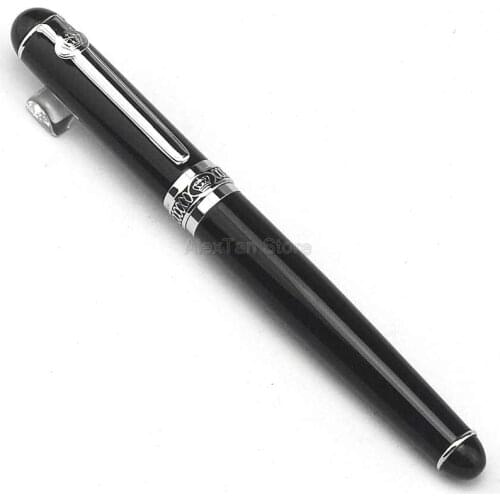 Duke D2 Rollerball Pen Black Barrel & Silver Clip Advanced Writing Rollerball Pen Professional Office & School Stationery