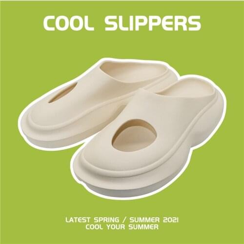 YISHEN Men Women Slides EVA Cool Summer Couple Shoes Fashion Muscle Aliens Design Charms Foam Street Unisex Boys Girls Slippers