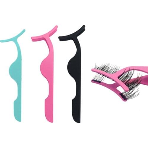 THINKSHOW 1pc Eyelash Curler False Eyelash Tweezers Thick Cross Eyelashes Curler Stainless Steel Eye Lashes Tweezers Makup Tool