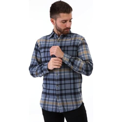 Surya Gray Plaid Shirt 100 Cotton