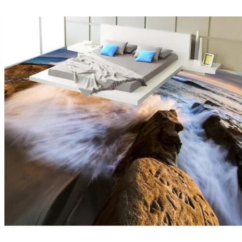 3d wallpaper pvc Home Decoration Waves flowers 3D floor pvc wallpaper 3d floor 3d wallpaper floor wallpaper