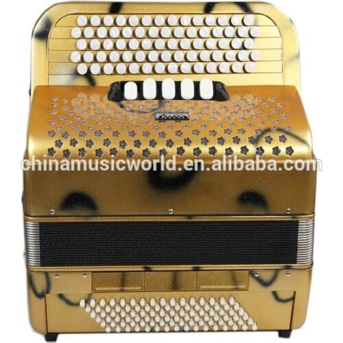 Afanti Super popular 72keys 96Bass Gold Piano Accordion AFA-58