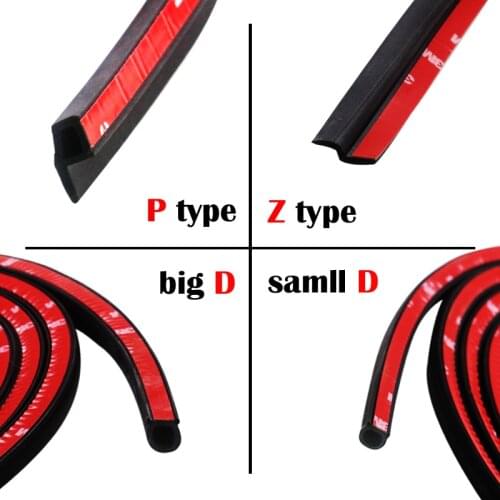 Car Door Seal Strip Small D Z Type Waterproof Trim Sound Insulation Soundproof Weatherstrip EPDM auto rubber seal Strips