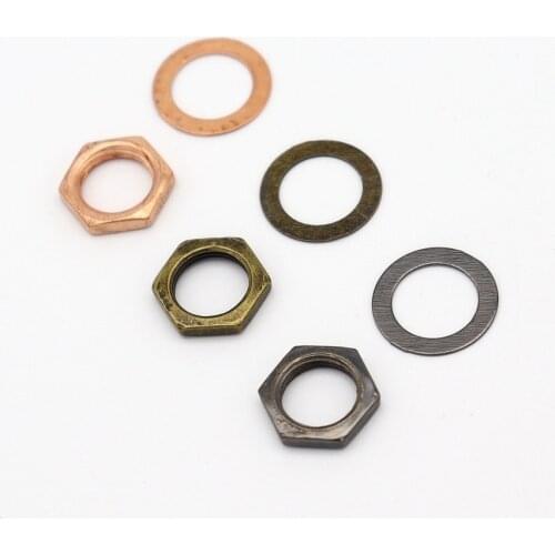 Electric Guitar Washers and nuts Jack Nut Washer Jack Socket Nut Electric Bass Connector Nut 9mm