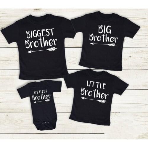 Shirts for 4 Brothers Matching Brother Shirts 4 Sibling Brother Tshirts Newborn Baby Jumpsuit Summer Short Sleeve Clothes