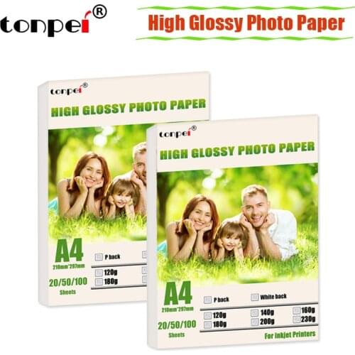A4 High glossy Photo Paper Printer Photographic Paper single-side coated for Inkjet Printers 120g 140g 160g 180g 200g 230g