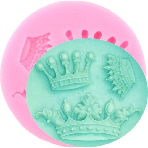 Crown Shape Silicone Molds Chocolate Fondant Mold Wedding Cake Decorating Tools Cupcake Topper Candy Polymer Clay Resin Moulds