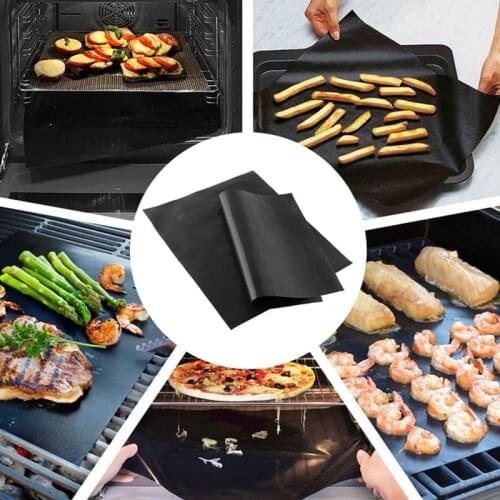 1/2pcs 60 X 40 CM Reusable Baking Spill Mats Barbecue Grill Mat Non Stick PTFE Oven Liner Dishwasher Kichen Accessories