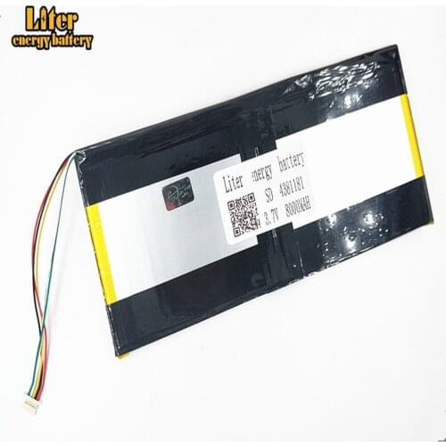 Five threads Lithium-Ion-Battery Rechargeable-Battery 3.7v 4381181 8000mah for Laptop battery Tablet Pc M9 Pro 3780185