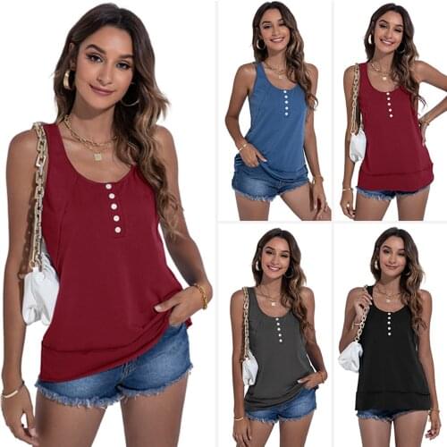 Womens Summer Strap Vest Tank Tops Woman Sleeveless Cami Strappy Slim Fit Tank Top Female Solid Color Tee Shirts Streetwear