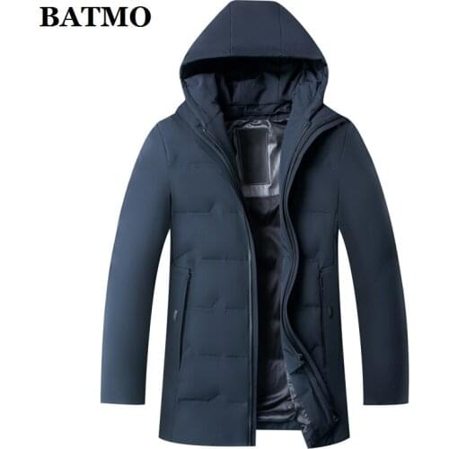 BATMO 2020 new arrival winter 80% white duck down hooded jackets men,warm thicked parkas coat,plus-size XL-7XL 20289
