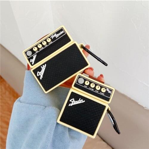 Retro Speaker Music Stereo 3D Case For AirPods 1 2 Pro Box Soft Silicone Wireless Bluetooth Earphone Protect Cover Funda