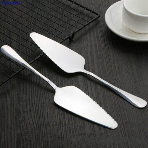 New Kitchen Baking Pastry Pie Pizza Cake Cutter Stainless Steel Triangular Shovel with Teeth Cake Server Blade Cutter Shovel