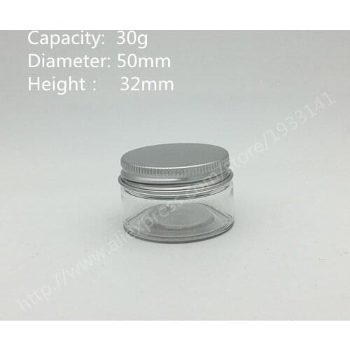 Wholesale 500X30g PET jar, 30 Gram Clear Plastic Cream Jar, 1 oz Jar For Child Safe, 30 ml Cosmetic Container Hot sale