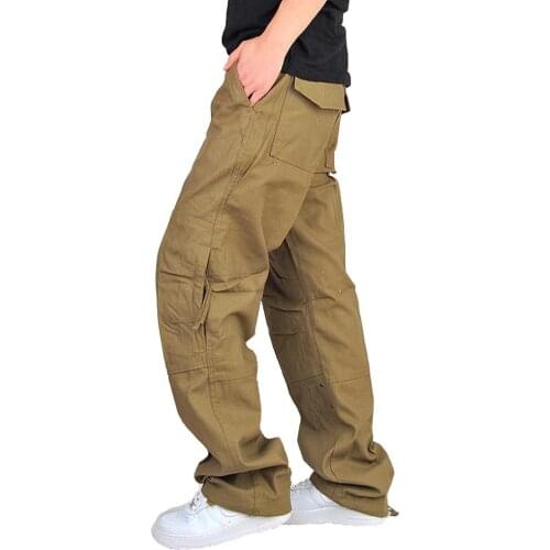 Pantalones Hombre 3 colors Cotton Pocket Jogger Pants Military Men Pants Loose Comfortable Cargo Pants Men