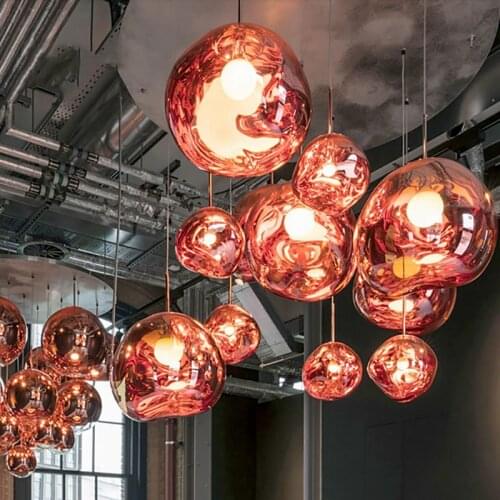 Nordic LED Lava Pendant Lights Melt Pendant Lamp for Home Decoration Living Room Bedroom Hanging Lamp Indoor Lighting Fixtures