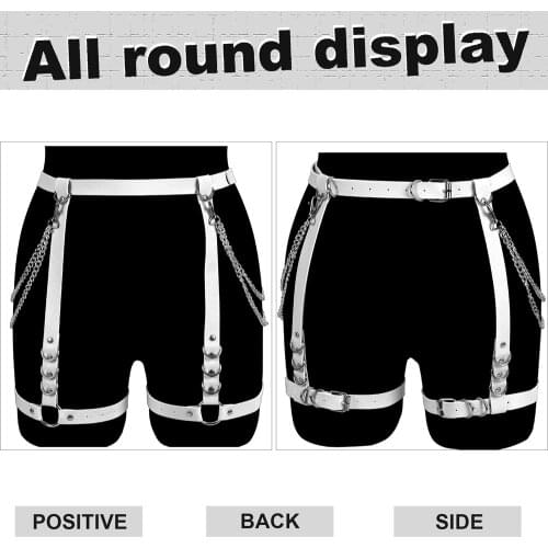 Garters Harness For Womens Belt Accessories Punk Goth Leather Sexy Fetish Corset Lingerie Dress Dance Rave Costume Sword Belt