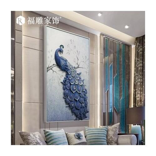 Fu carved decoration painting decorative painting the living room entrance vertical single corridor of modern minimalist sculptu