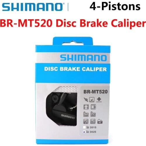 Shimano BR-MT520 Hydraulic Disc Brake 4 Pistons Caliper PostMount For Mountain Bike Shimano Genuine Goods