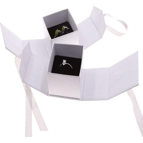 Jewelry Box Container Wedding Ring Packing Proposal Engagement Storage Portable Case Organizer Bowknot High End Luxury Fashion