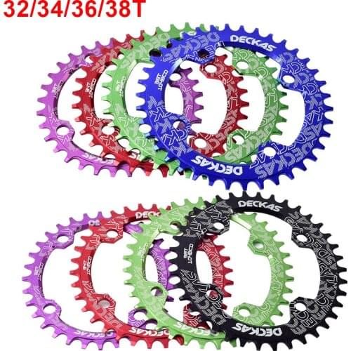 Bicycle 104BCD Round Narrow Wide Chainring MTB Mountain Bike Bicycle 104BCD 32T 34T 36T 38T Crankset Tooth Plate Parts 104 BCD