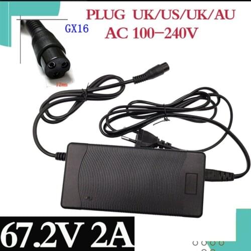 67.2V 2A lowest price high quality charger output 67.2V 2A for 60V harley citycoco electric scooter charger free shipping