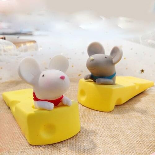 Baby Safety Protector Cute Cartoon Silicone Figure Door Stopper Wedge Door Catcher Block Guard Home Office Protectors