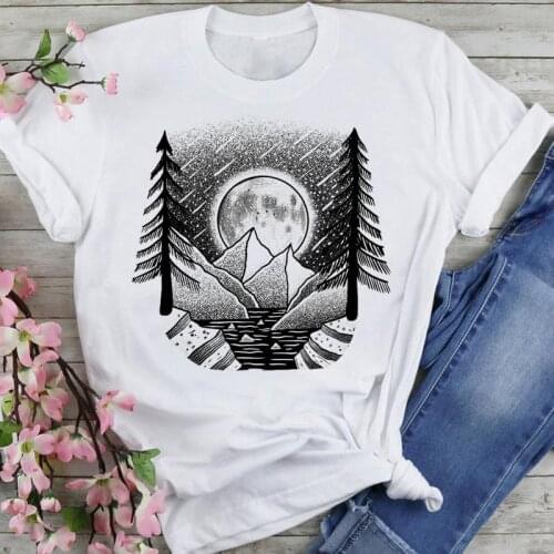 Women Graphic Trip Holiday New Trend Cartoon Summer Fashion Print Short Sleeve Female Clothes Tops Tees Tshirt T-Shirt