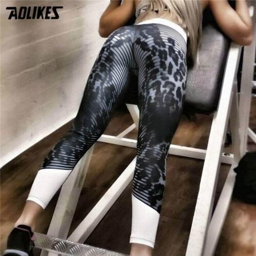 Women Sexy Yoga Pants Printed Dry Fit Sport Pants Elastic Fitness Gym Pants Workout Running Tight Sport Leggings Female Trousers