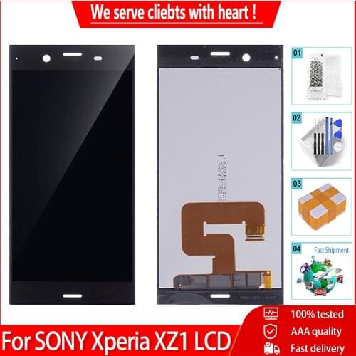 5.0" Original For SONY Xperia XZ1 lcd Display G8341 G8342 Display Touch Screen With Frame Replacement For SONY XZ1 LCD