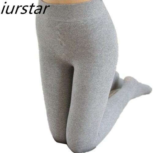 Iurstar Winter Tights High Quality Women Girls Full Cotton Vertical bars Plus Cashmere Thicker Pantyhose Keep Warm Tights Women
