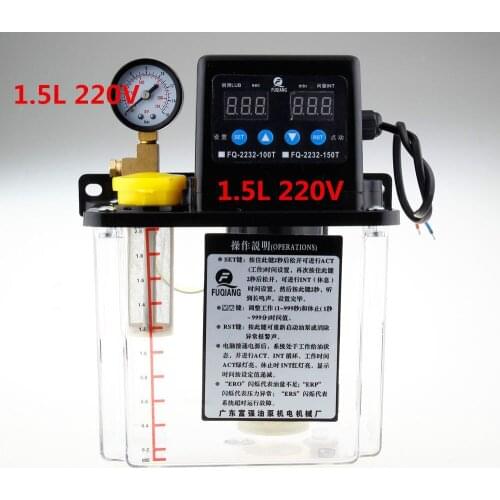 1.5L Dual Digital Display Automatic Lubrication Pump Oiler NC Pump 6mm 220V 110V Top Quality