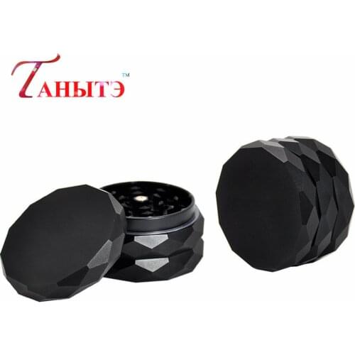 1Pc Creative Shape Diamond Aircraft Aluminum Herb Grinder with CNC Teeth 63MM 4 Layers Metal Tobacco Herbal Grinders Accessories