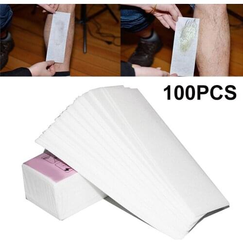 100Pcs Disposable Non-woven Wax Depilatory Paper Leg Hair Removal Accessories